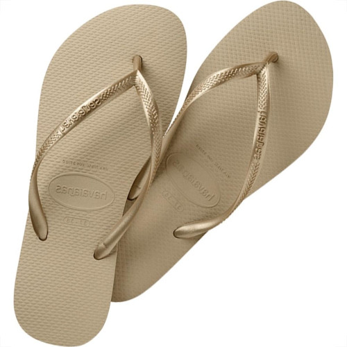 Chinelo Havaianas Slim 35/36 Areia Dourado Claro