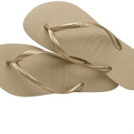 Chinelo Havaianas Slim 35/36 Areia Dourado Claro