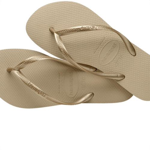 Chinelo Havaianas Slim 37/38 Areia Dourado Claro
