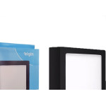 Plafon Led Sobrepor Elgin Quadrado 18W. 6500K. Bivolt Preto