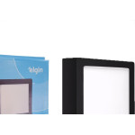 Plafon Led Sobrepor Elgin Quadrado 24W. 6500K. Bivolt Preto