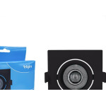 Spot Com Lampada Dicroica Led Elgin 5W. Quadrado Preto Bivolt 3000K.