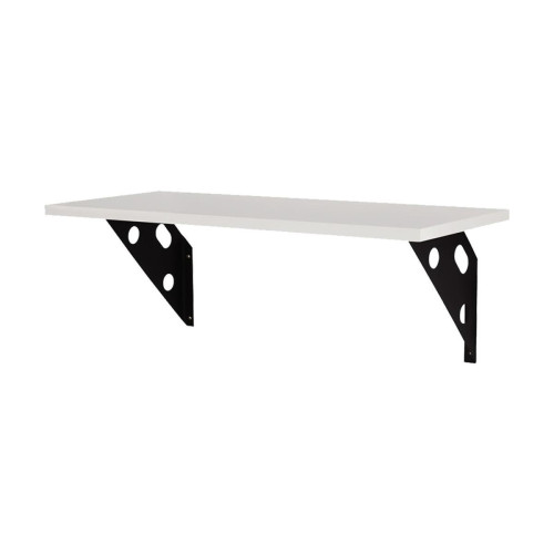 Prateleira Madeira Tramontina Elite 60X25Cm Branca Com Suporte Metalico - 91284/067
