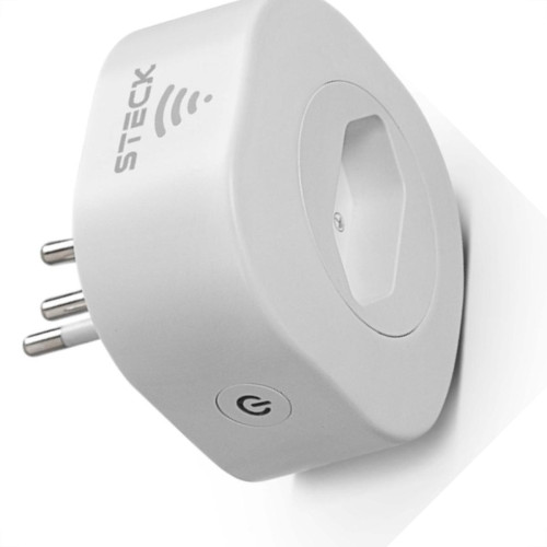 Tomada Steck Smarteck Wi-Fi 2P+T 10A. Branca - Smct1Us2