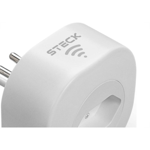 Tomada Steck Smarteck Wi-Fi 2P+T 10A. Branca - Smct1Us2