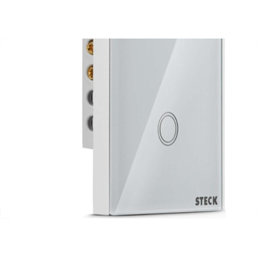 Interruptor Steck Smarteck 2 Modulos Touch Wi-Fi Bivolt Branco - Smci2Bs1