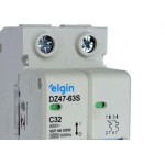 Disjuntor Elgin ''Din'' Bipolar Dz47-63S - 32A.