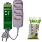 Extensao Ilumi Paralela 2 Polos 0,75Mm Cinza -10M -1793