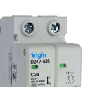 Disjuntor Elgin ''Din'' Bipolar Dz47-63S - 20A.