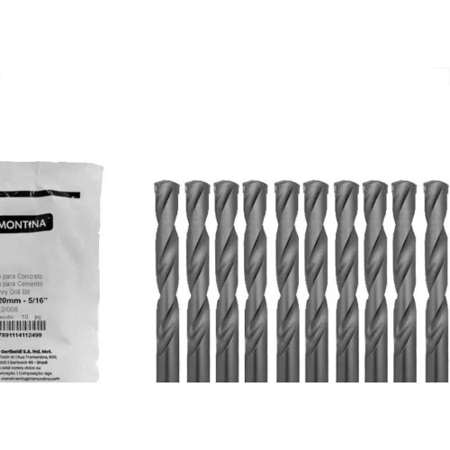 Broca Widea Tramontina Master 8,0Mm Pacote Com 10 Pecas - 43142/008 - Kit C/10 Pecas