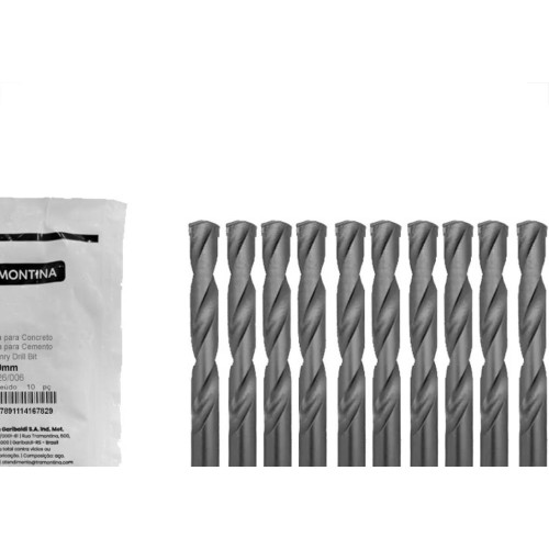 Broca Widea Tramontina Basic 6,0Mm Pacote Com 10 Pecas - 43126/006 - Kit C/10 Pecas
