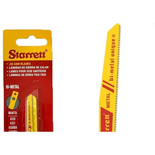 Serra Tico-Tico Lamina Starrett Metal Bi-Metal Com 5 Pecas Makita Bs324S - 65Mm - Bs234S