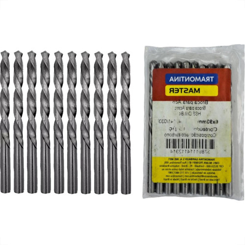 Broca Aco Rapido Tramontina Master 6,0Mm Pacote Com 10 Pecas - 43141/033 - Kit C/10 Pecas