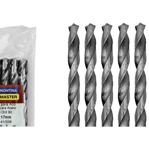 Broca Aco Rapido Tramontina Master 8,0Mm Pacote Com 5 Pecas - 43141/038 - Kit C/5 Pecas