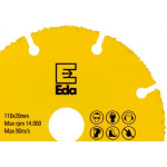 Disco Para Madeira Tungstenio Eda 110 X 20Mm - 0Qf