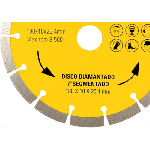 Disco Diamantado Eda Segmentado 180Mm X 25,4Mm - 0Qg