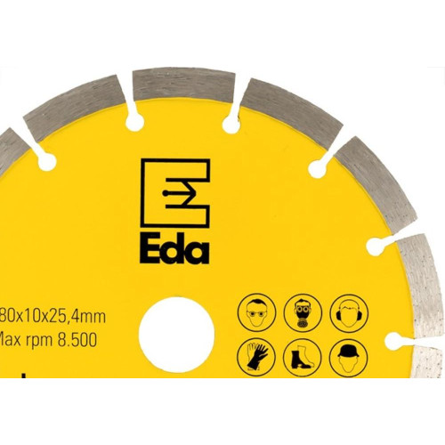 Disco Diamantado Eda Segmentado 180Mm X 25,4Mm - 0Qg