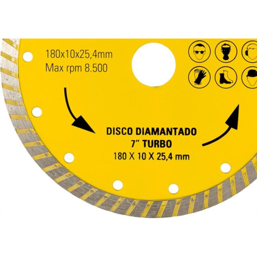 Disco Diamantado Eda Turbo 180Mm X 25,4Mm - 0Qi