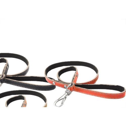 Guia Para Caes Tati Couro Forrada Nº 2 - Kit C/6 Pecas