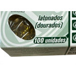Percevejo Latonado Acc - Caixa Com 100 Pecas - Kit C/10 Caixas