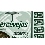 Percevejo Latonado Acc - Caixa Com 100 Pecas - Kit C/10 Caixas