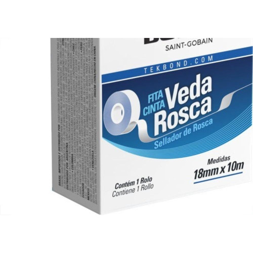 Veda Rosca Tekbond 18Mm X 10M - Kit C/63 Pecas