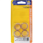 Ponteira Externa (Pvc) Talentos Redonda 7/8'' Transparente Cartela Com 4 Pecas
