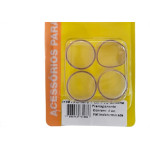 Ponteira Externa (Pvc) Talentos Redonda   1'' Transparente Cartela Com 4 Pecas