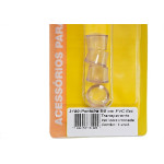 Ponteira Externa (Pvc) Talentos Redonda 5/8'' Transparente Cartela Com 4 Pecas
