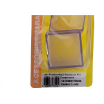 Ponteira Externa (Pvc) Talentos Quadrada 40X40 Transparente Cartela Com 2 Pecas