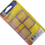 Ponteira Externa (Pvc) Talentos Quadrada 30X30 Transparente Cartela Com 4 Pecas