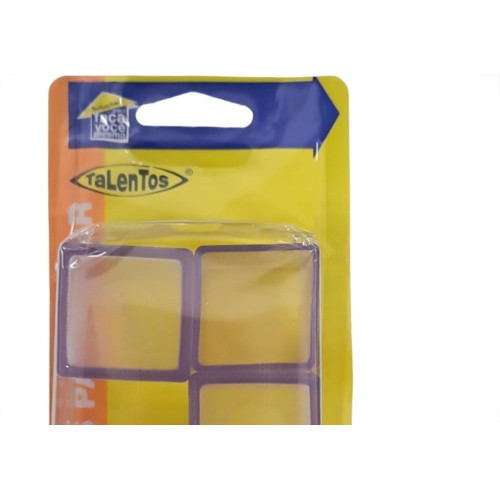 Ponteira Externa (Pvc) Talentos Quadrada 30X30 Transparente Cartela Com 4 Pecas
