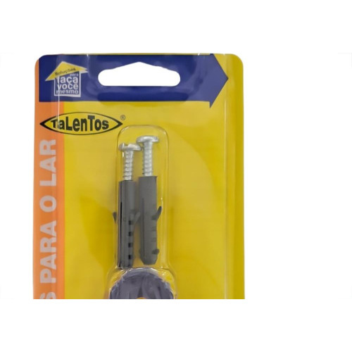 Batedor De Porta Pvc Com Parafuso Talentos Cristal Cartela Com 2 Pecas