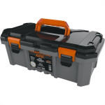 Caixa De Ferramentas Plastica Metasul 18,3'' Cinza/Preta Tatica Com Bandeja