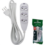 Extensao Intelbras 3 Tomadas 2 Polos + Terra 10A. Branca 5M. - 4830146