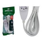 Extensao Intelbras 3 Tomadas 2 Polos + Terra 10A. Branca 5M. - 4830146