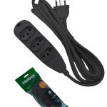 Extensao Intelbras 3 Tomadas 2 Polos + Terra 10A. Preta 3M. - 4830148