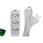 Extensao Intelbras 3 Tomadas 2 Polos + Terra 10A. Branca 3M. - 4830153