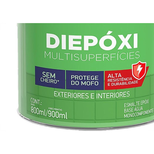 Tinta Epoxi Iquine Diepoxi Base Agua 900Ml Branco Neve