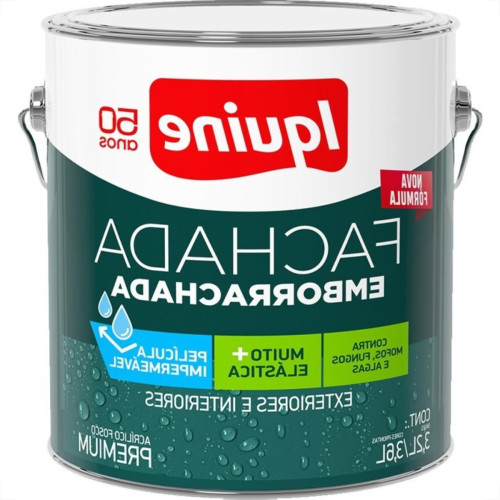 Tinta Acrilica Iquine Fachada Emborrachada Acrilico Premium 3,6L Branco Neve