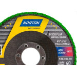 Disco Flap Norton 4.1/2'' - Grao 40 Standard - Kit C/10 Pecas