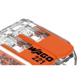 Conector Wago Emenda 2 Polos - 4Mm - 32A. - 221-412 - Kit C/100 Pecas