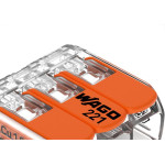Conector Wago Emenda 3 Polos - 4Mm - 32A. - 221-413 - Kit C/50 Pecas