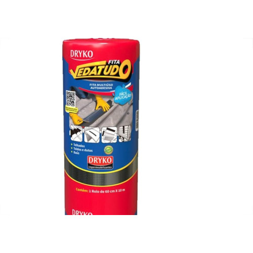 Fita Multiuso Dryko Vedatudo Aluminio 60Cm X 10M
