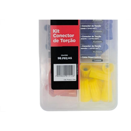 Conector Torcao Sforplast Com Mola Kit Com 98 Pecas - 5746