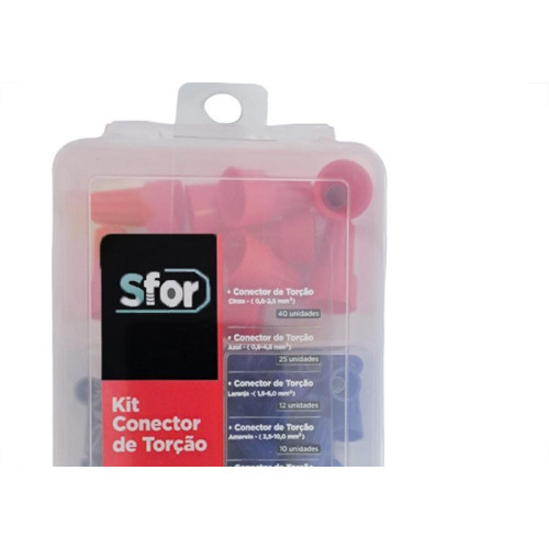Conector Torcao Sforplast Com Mola Kit Com 98 Pecas - 5746