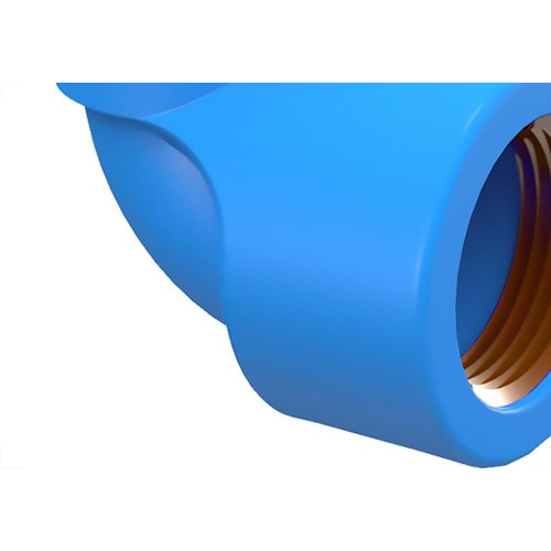 Joelho Azul Com Bucha Latao Tigre 25Mmx3/4''