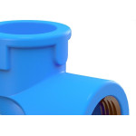 Joelho Azul Com Bucha Latao Tigre 25Mmx3/4''