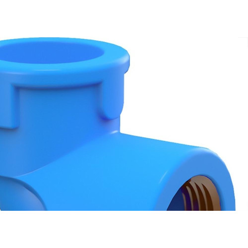 Joelho Azul Com Bucha Latao Tigre 25Mmx3/4''