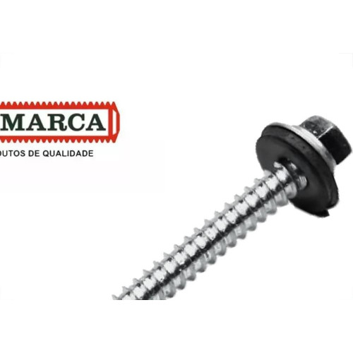 Parafuso Auto Brocante Sextavado Com Arruela Jomarca (J) 12 X 4'' Zincado